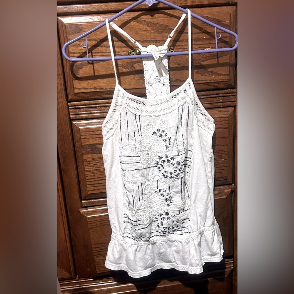Roper White Embroidered Women's Top